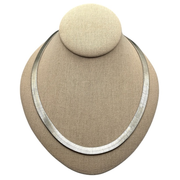 Vintage Men’s 925 Sterling Silver 7mm Wide Herringbone Chain Necklace 20” 28g - Picture 14 of 16